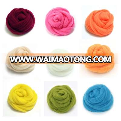 Wholesale cheap price free sample wool roving top for crafts felting