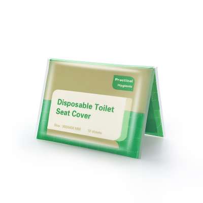 Private individually wrapped disposable  toilet seat cover for travel